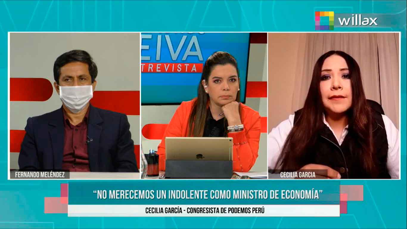 Portada: Cecilia García: "La ministra de Economía debe ser censurada, sino para qué se le está interpelando"