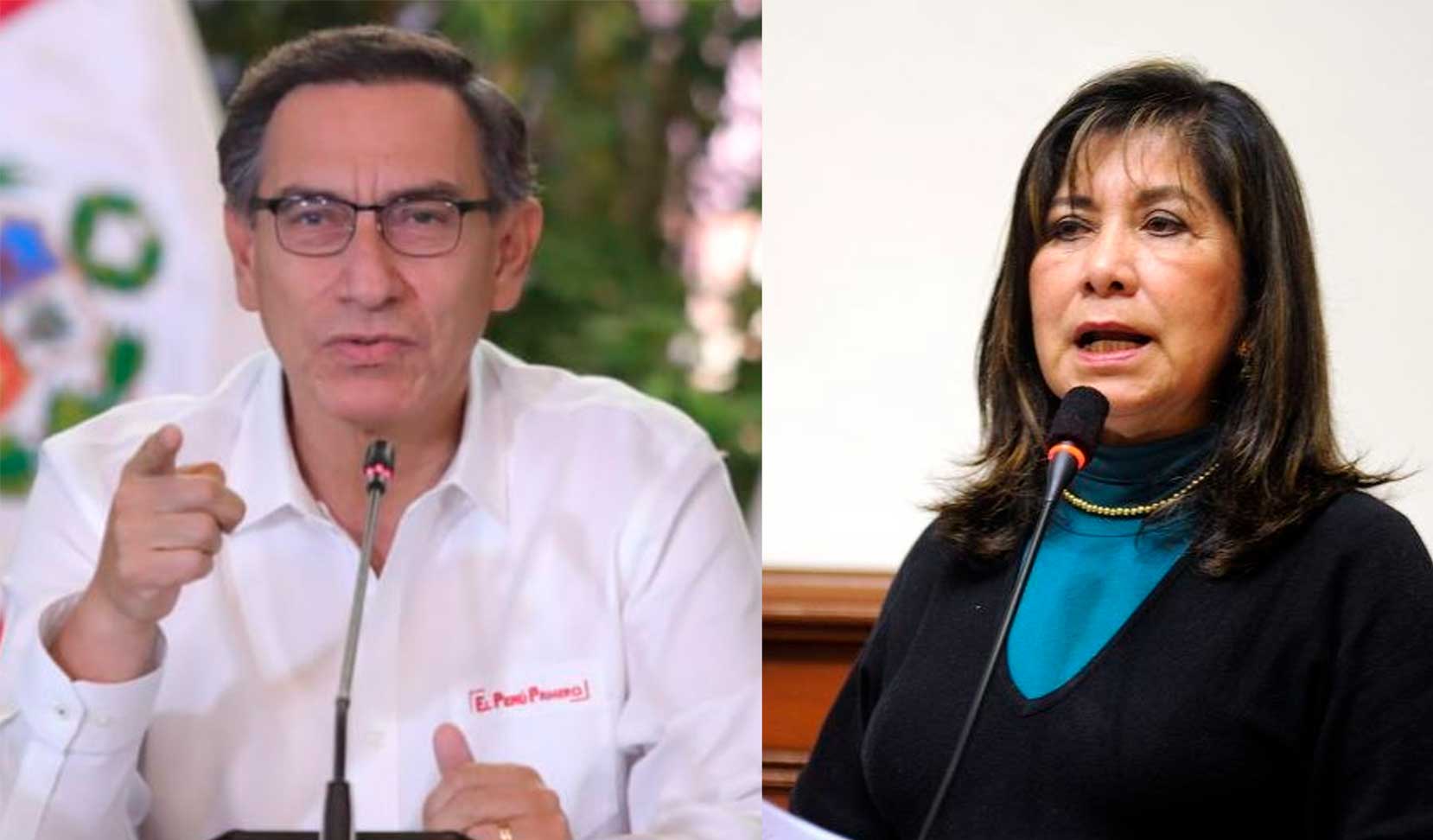 Vizcarra calificó como inaceptables expresiones de Martha Chávez contra Zeballos