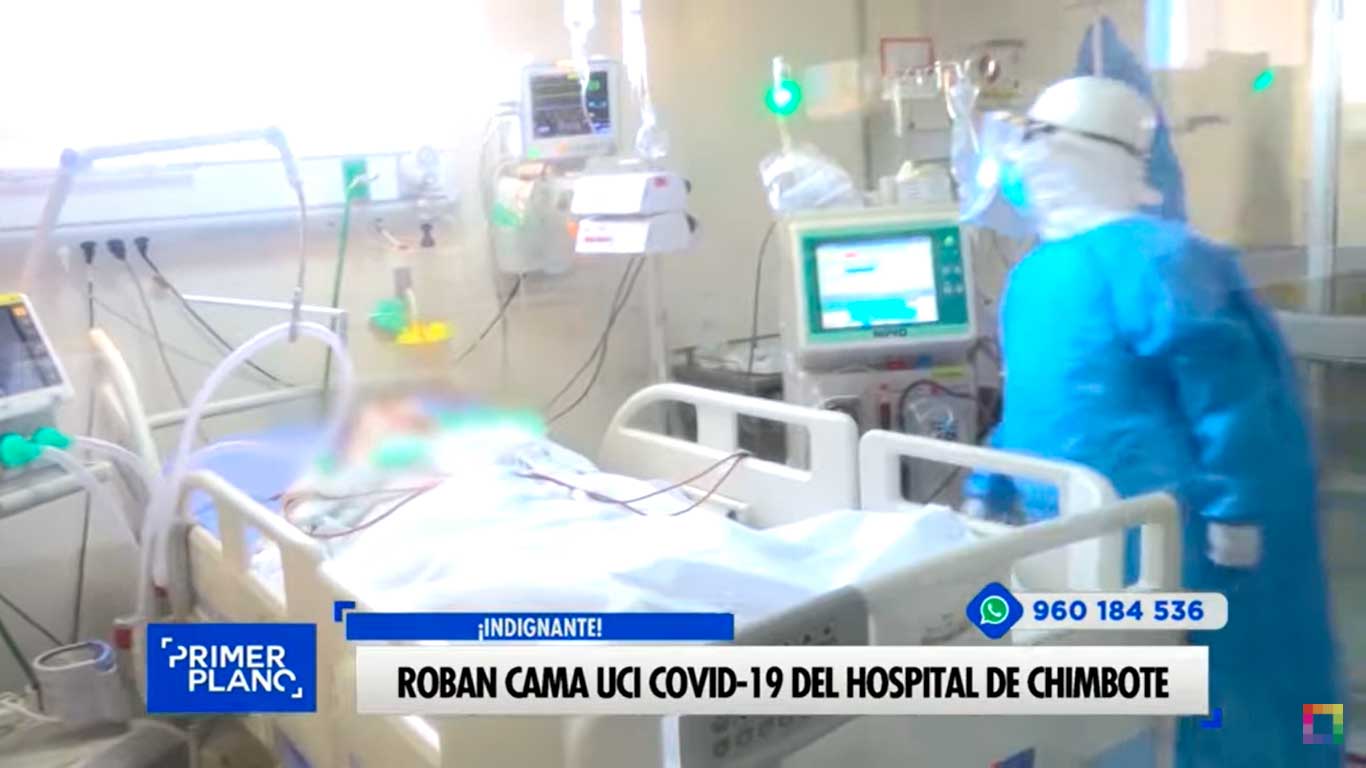 Roban cama UCI de Hospital de Chimbote