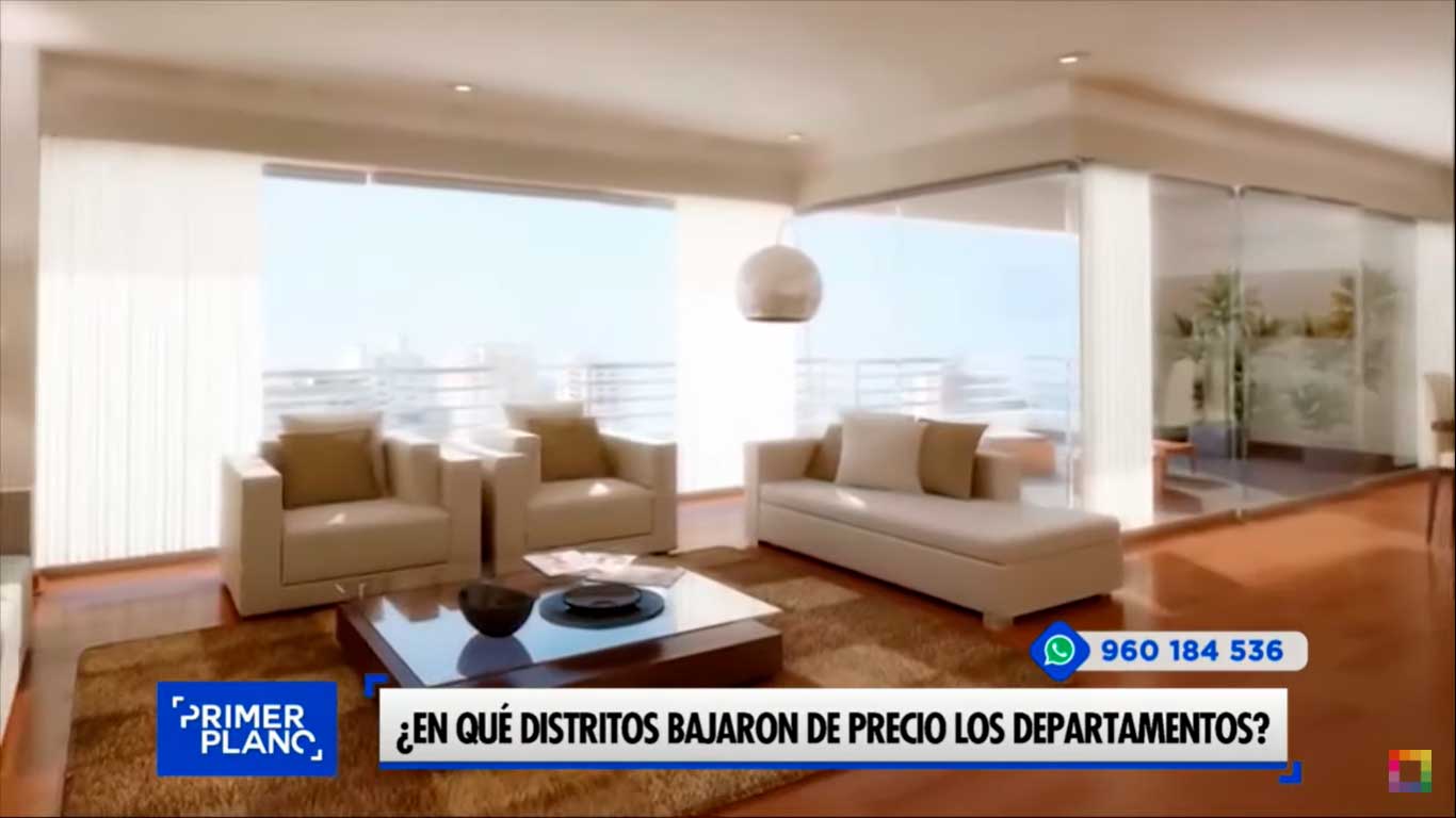 ¿En qué distritos bajaron los precios de los departamentos?