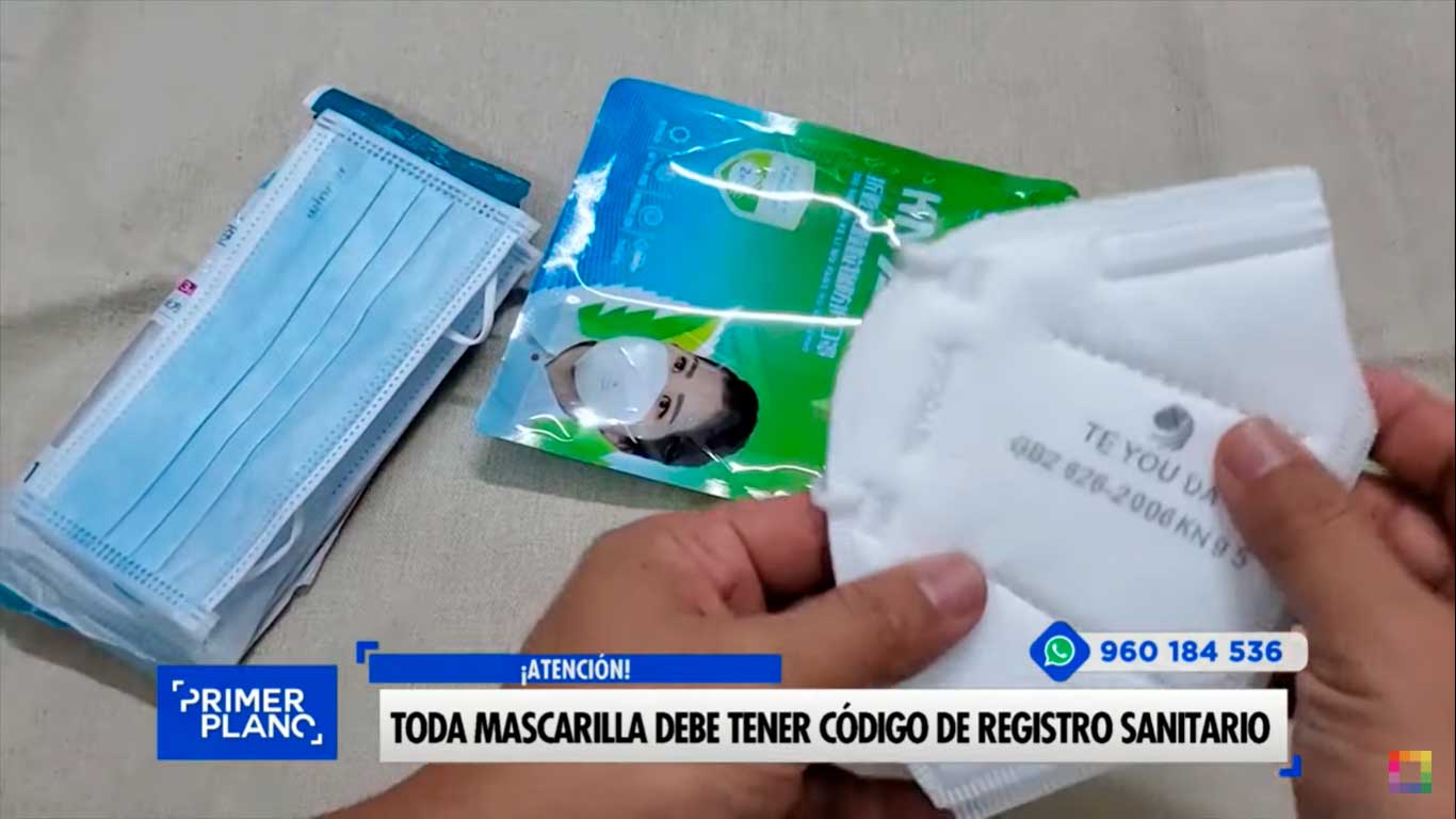 ¡Atención! Toda mascarilla debe tener código de registro sanitario