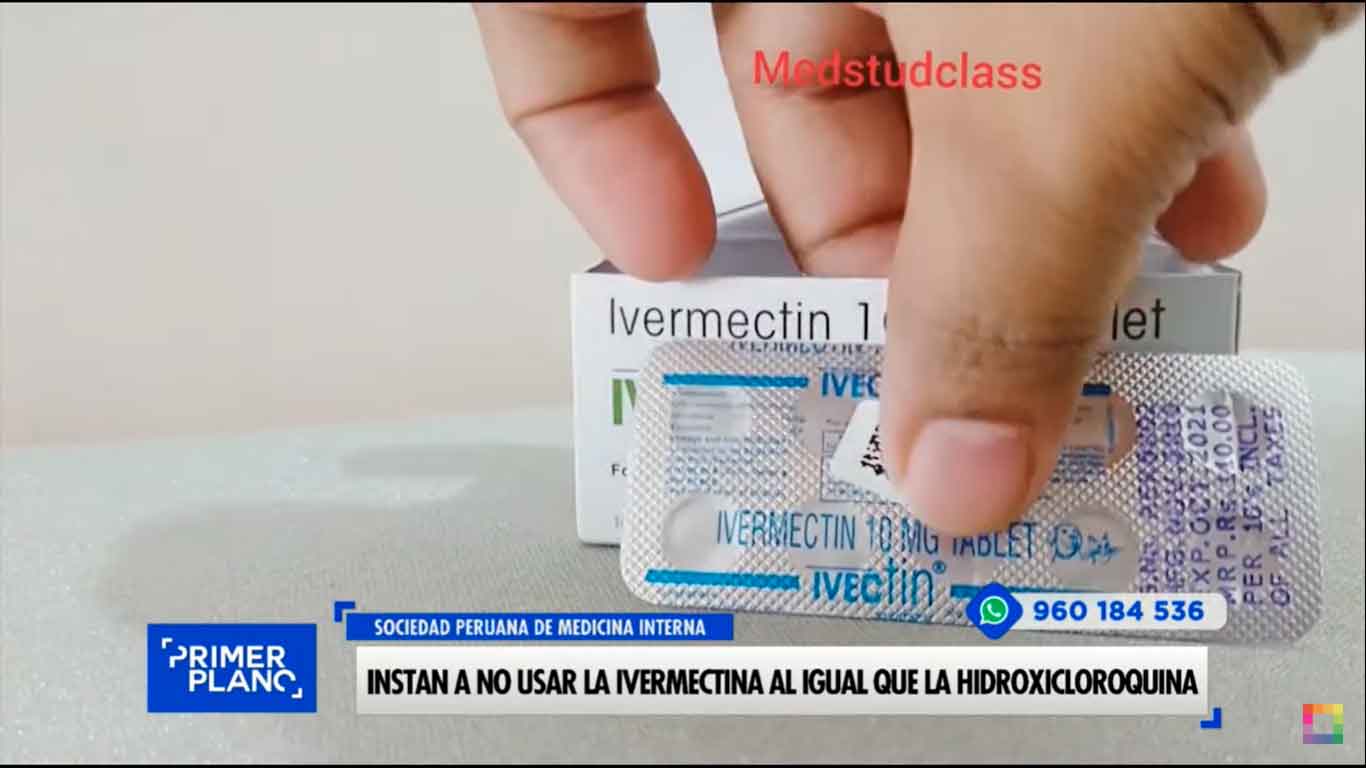 Portada: Médicos instan a no usar la ivermectina ni la hidroxicloroquina