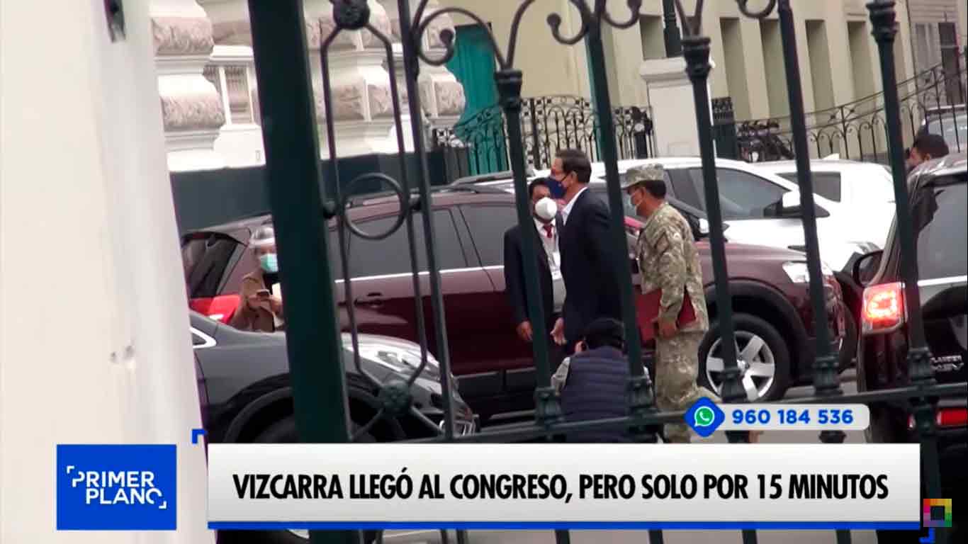 Portada: Vizcarra llegó al Congreso, pero solo por 15 minutos