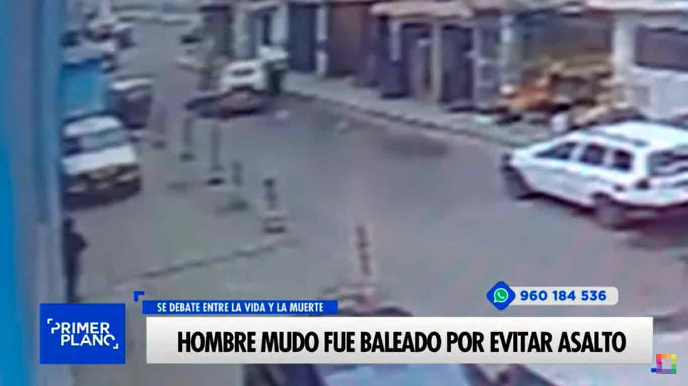 Hombre mudo fue baleado por evitar asalto