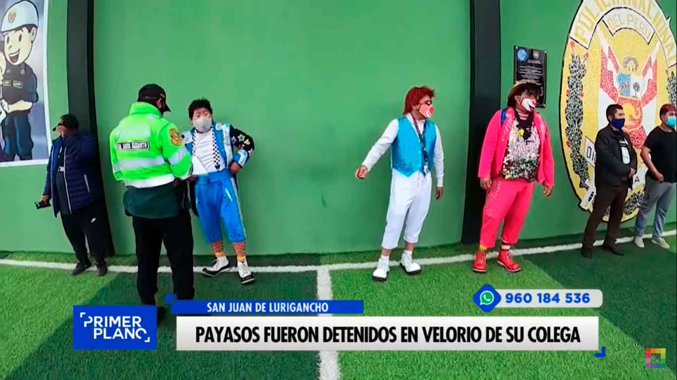 Portada: Payasos fueron detenidos en velorio de su colega