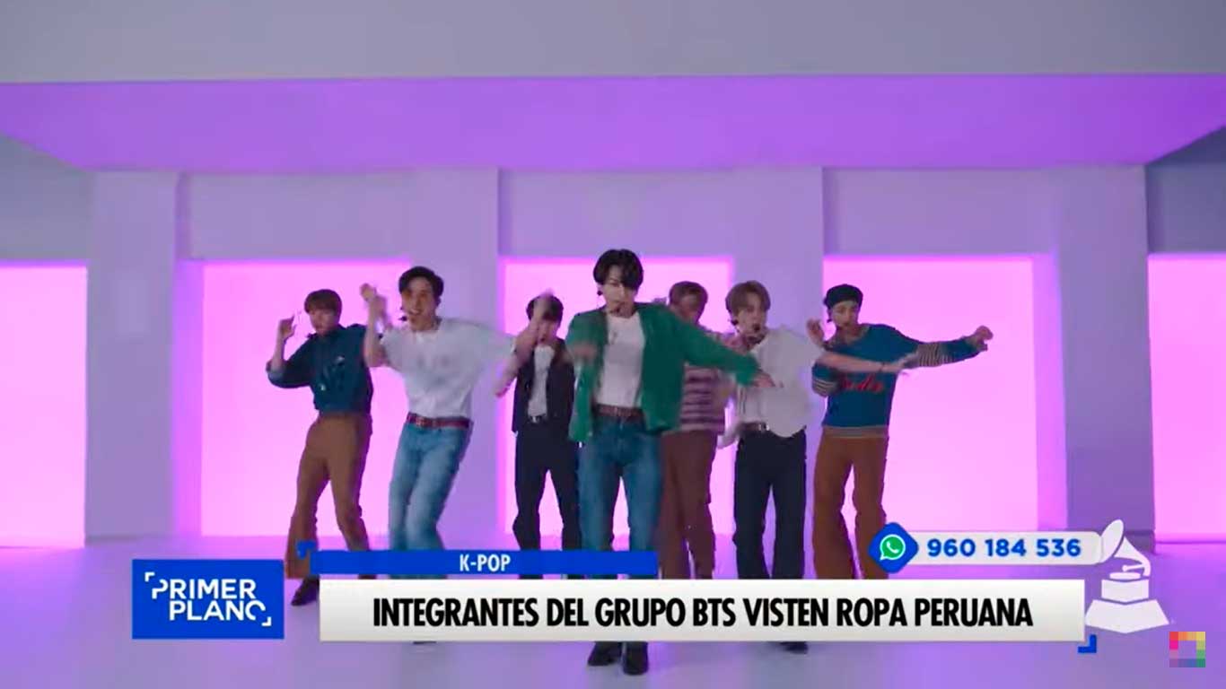 Integrantes del grupo BTS visten ropa peruana