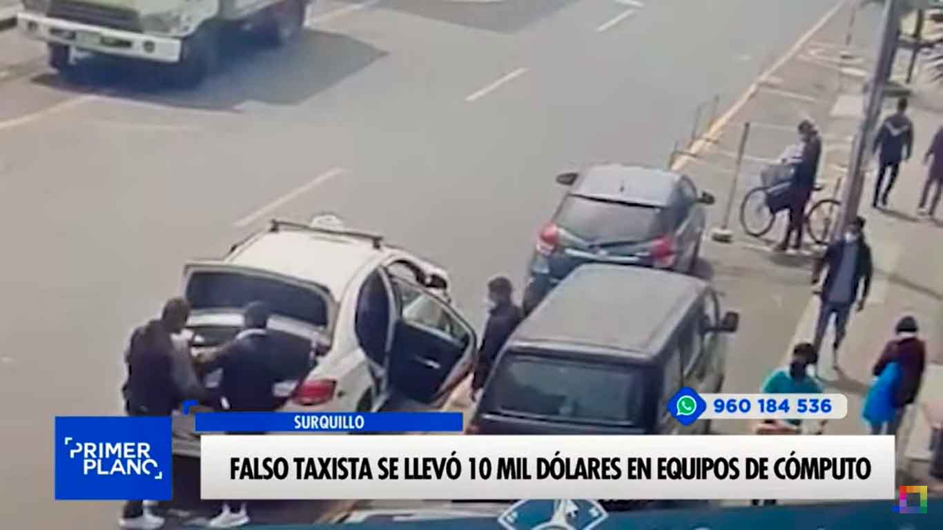 Falso taxista se llevó 10 mil dólares en equipos de cómputo