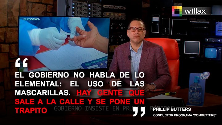 Butters: "El Gobierno no habla de lo elemental: el uso de las mascarillas"