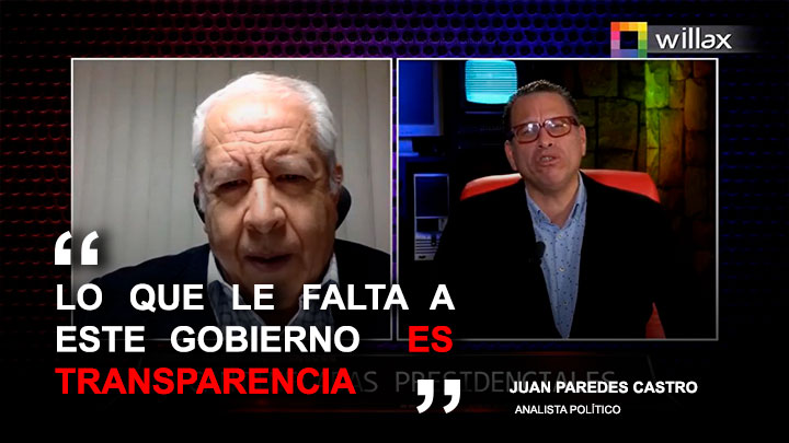 Juan Paredes Castro: "Lo que le falta a este Gobierno es transparencia"