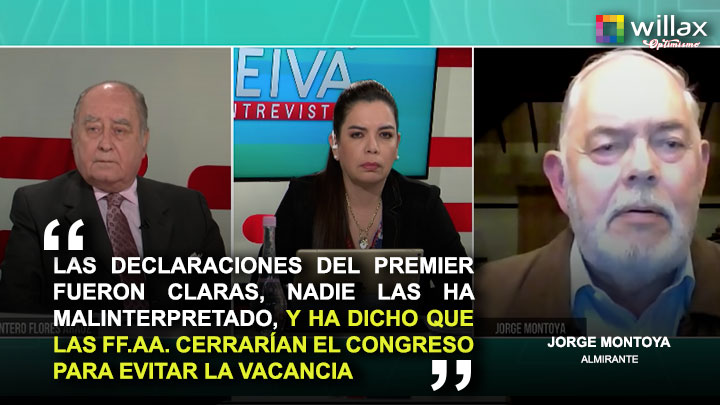 Portada: Jorge Montoya: "El premier ha dicho que las FF.AA. cerrarían el Congreso para evitar la vacancia"