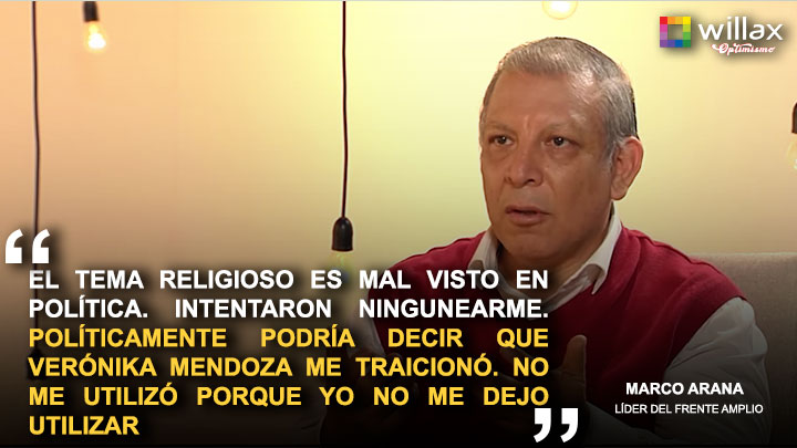 Marco Arana: "Políticamente, Verónika Mendoza me traicionó"