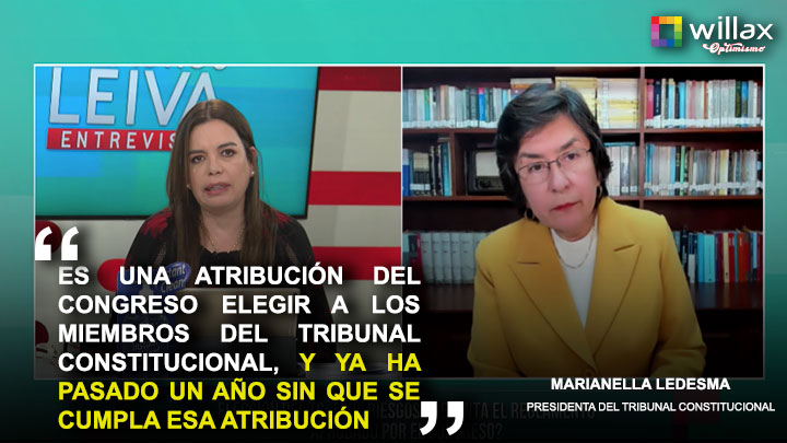 Portada: Ledesma: "Es una atribución del Congreso elegir a los miembros del Tribunal Constitucional"