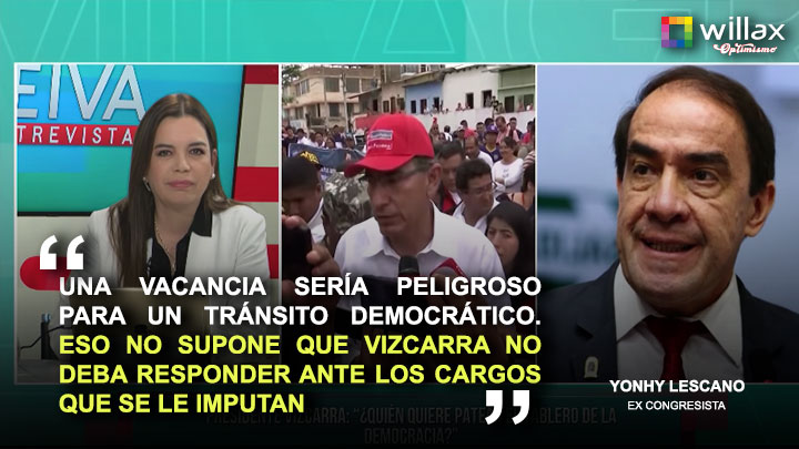 Portada: Yonhy Lescano: "Una vacancia sería peligroso para un tránsito democrático"