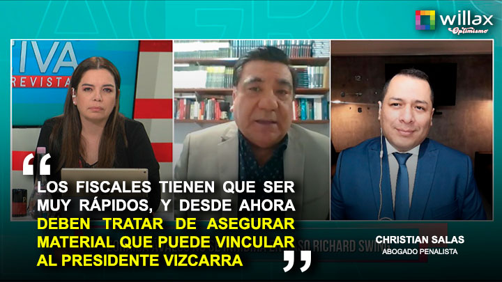 Portada: Salas: "Los fiscales desde ahora deben asegurar material que pueda involucrar al presidente Vizcarra"