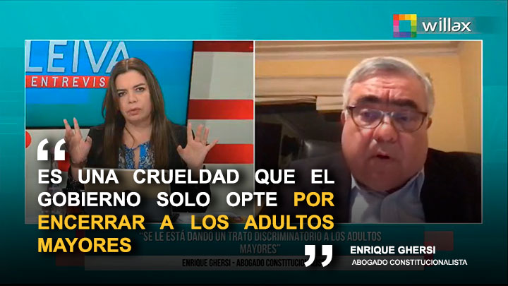 Portada: Enrique Ghersi: "Es una crueldad que el Gobierno solo opte por encerrar a los adultos mayores"