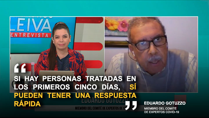 Portada: Eduardo Gotuzzo: "Si hay personas tratadas en los primeros cinco días, sí pueden tener una respuesta rápida"