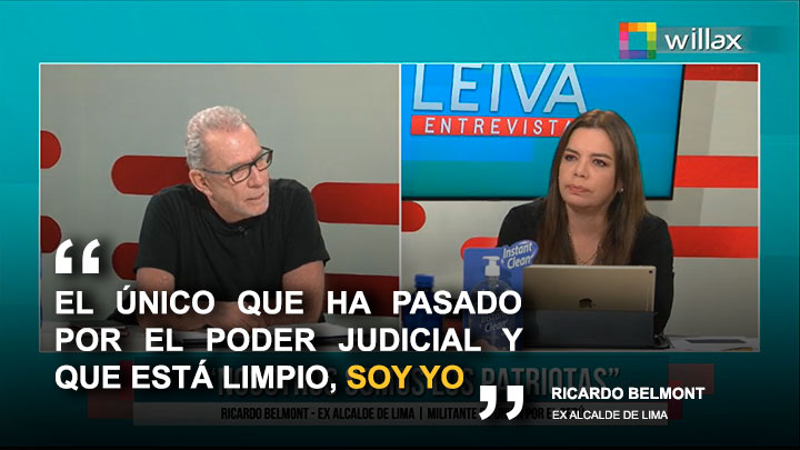 Ricardo Belmont: "El único que ha pasado por el Poder Judicial y está limpio, soy yo"