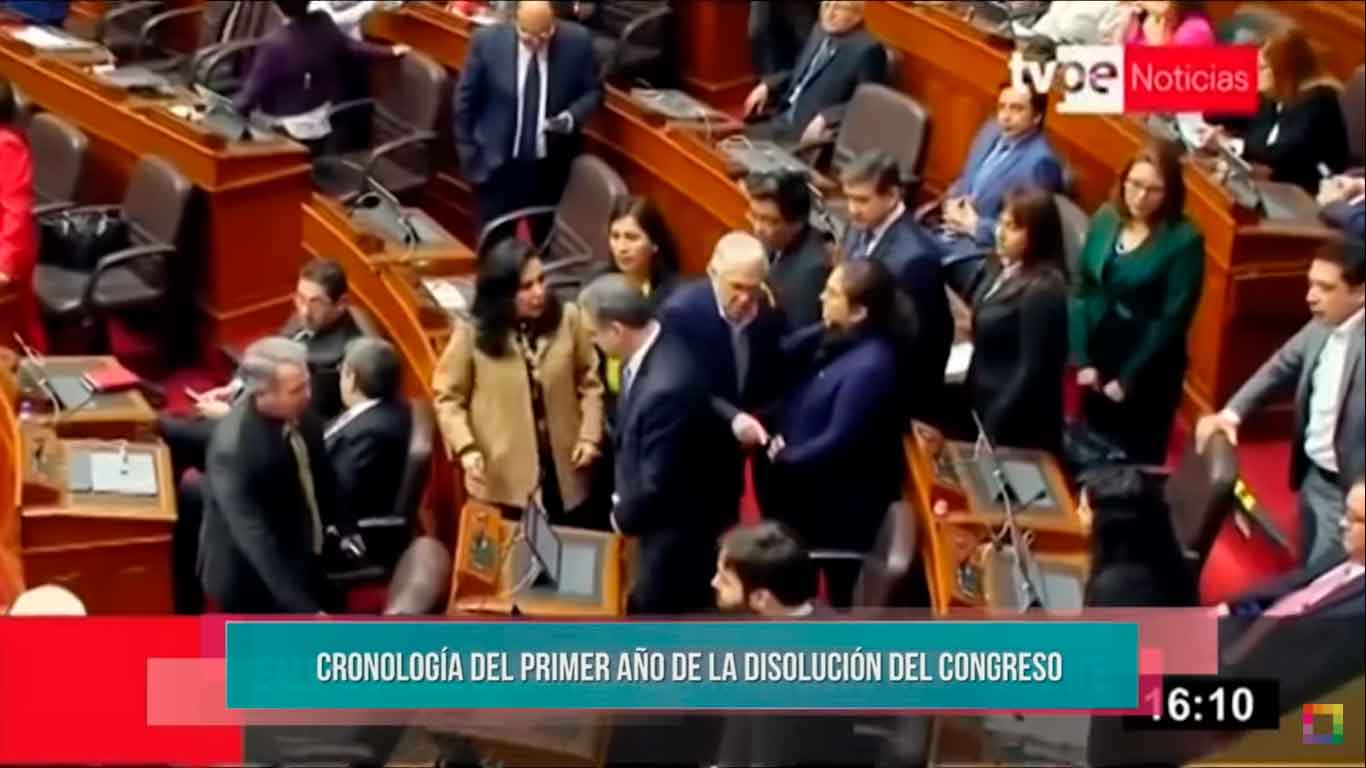 Portada: Cronología del primer año de la disolución del Congreso