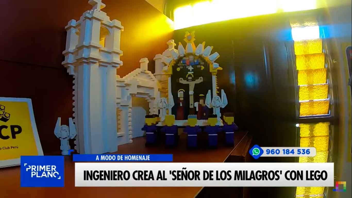 Ingeniero crea al Señor de los Milagros con lego