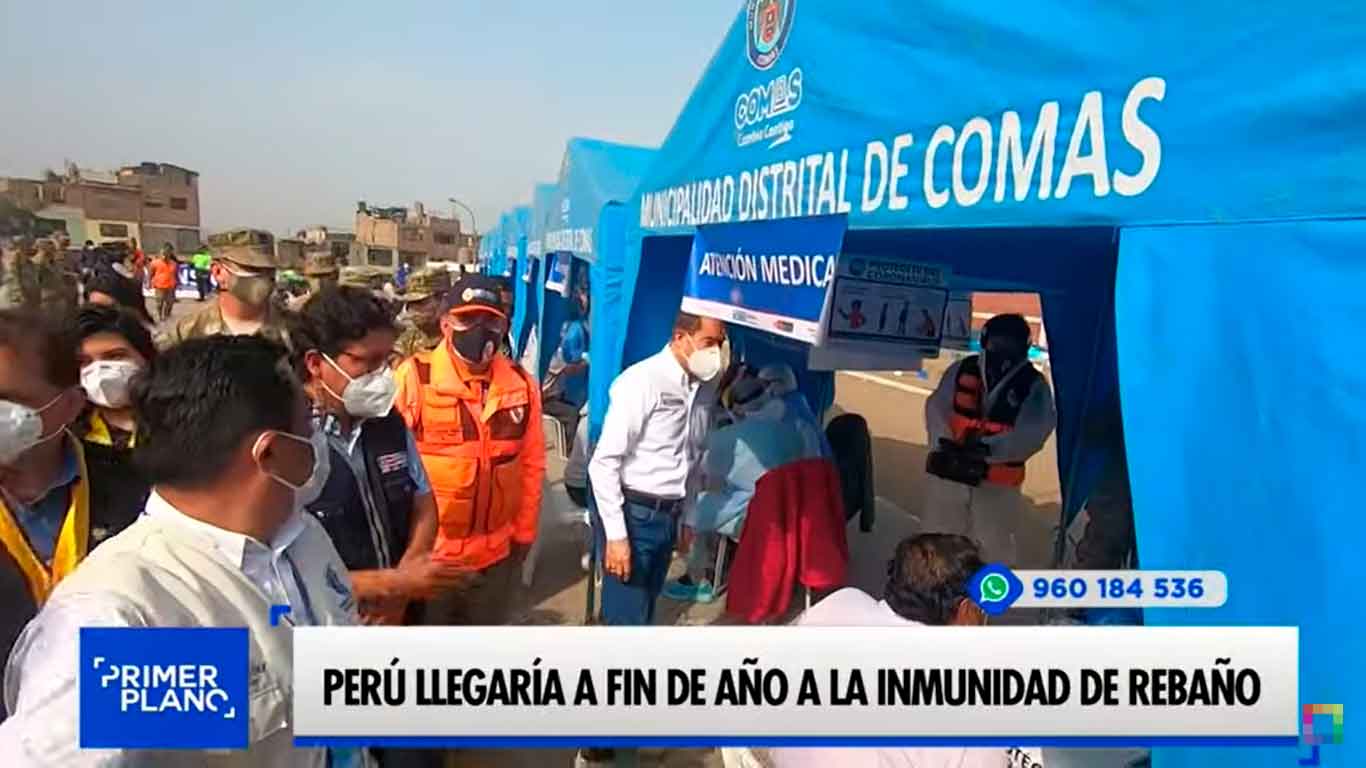 Perú llegaría a fin de año a la inmunidad de rebaño