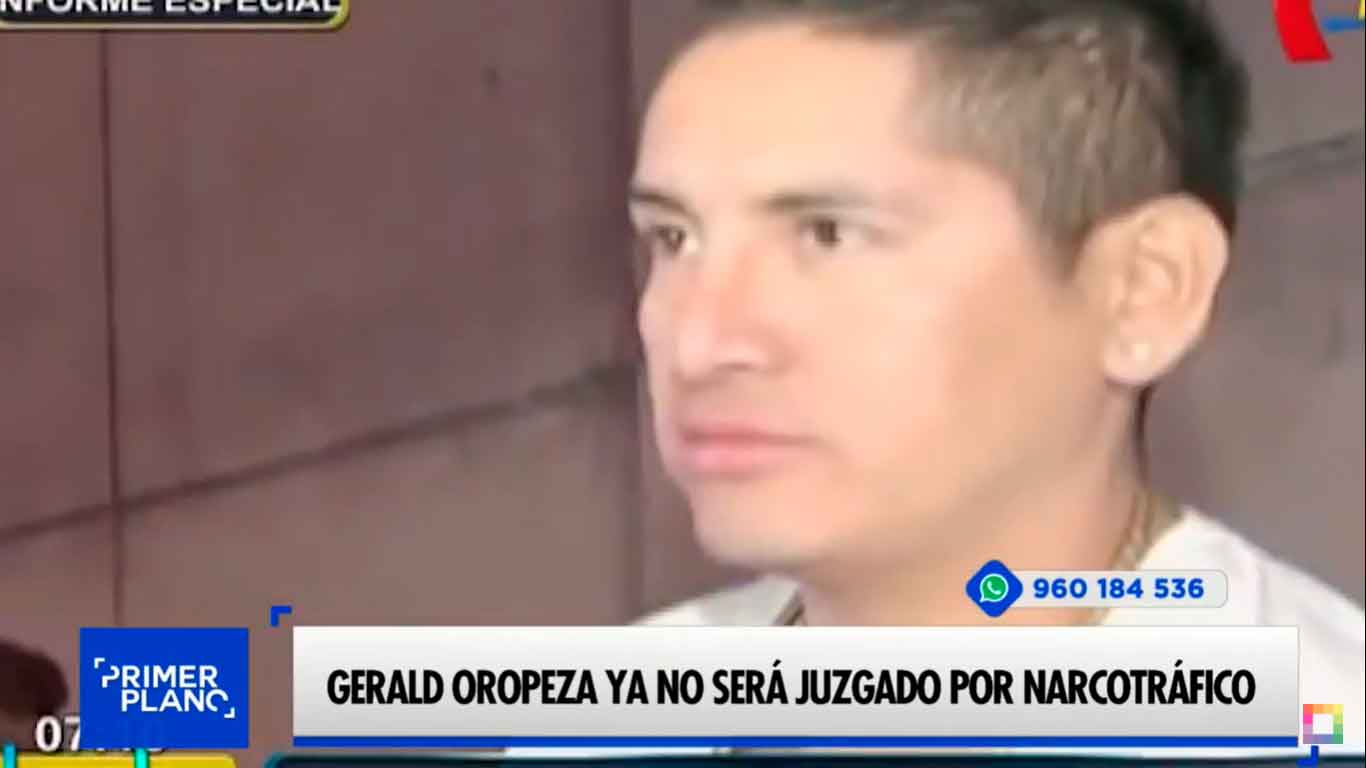 Portada: Gerald Oropeza ya no será juzgado por narcotráfico