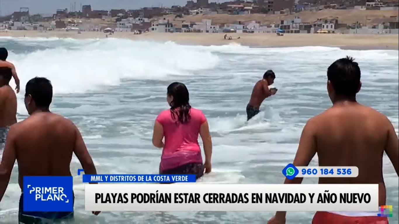 Portada: Playas podrían estar cerradas en Navidad y Año Nuevo
