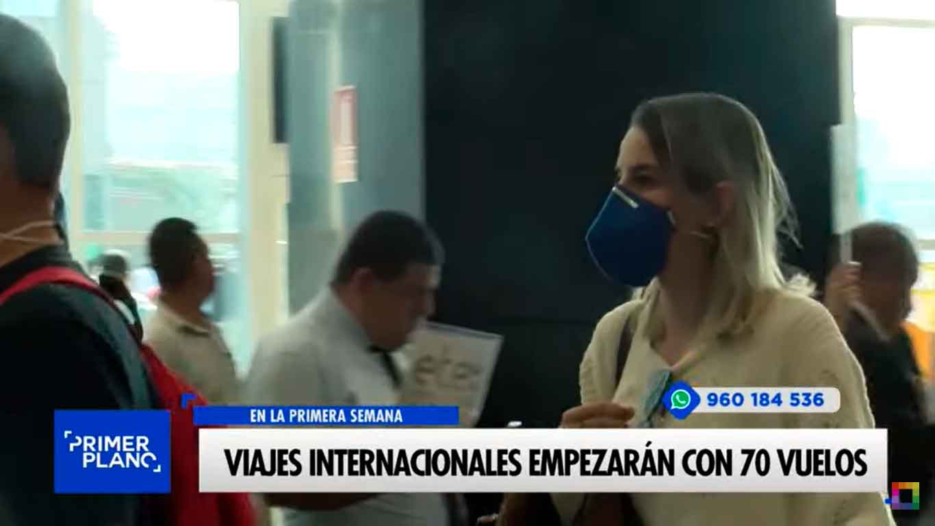 Viajes internacionales empezarán con 70 vuelos