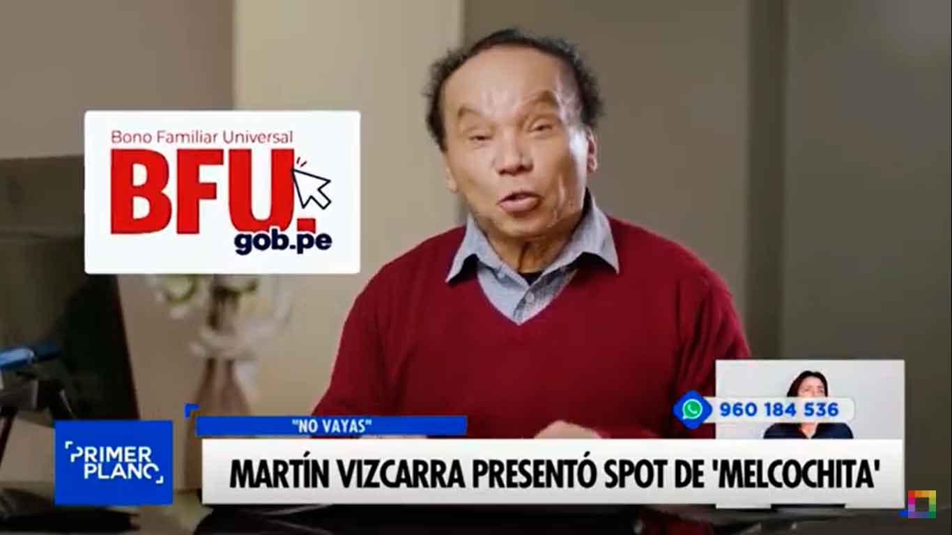 Martín Vizcarra presentó spot de Melcochita