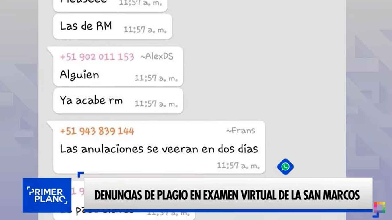 Portada: Denuncias de plagio en examen virtual de la San Marcos