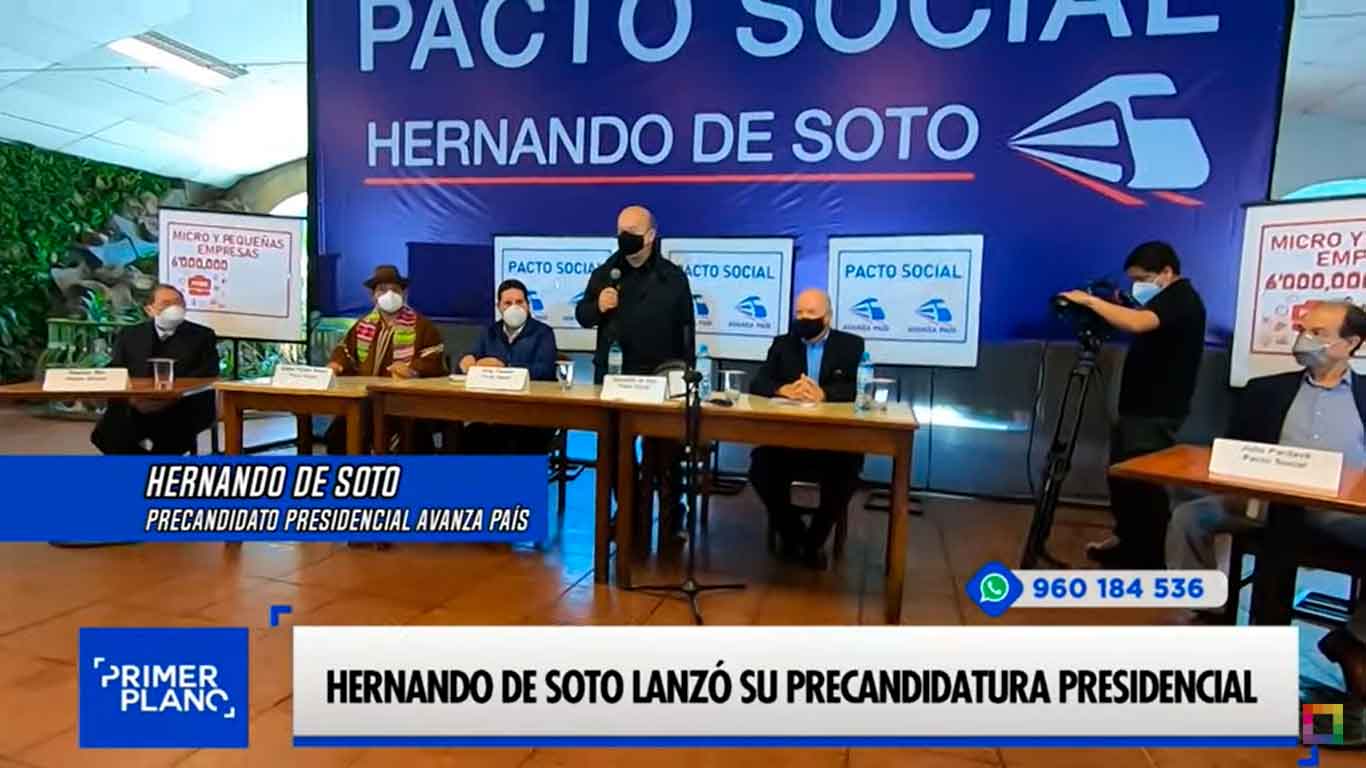 Hernando de Soto lanzó su precandidatura presidencial