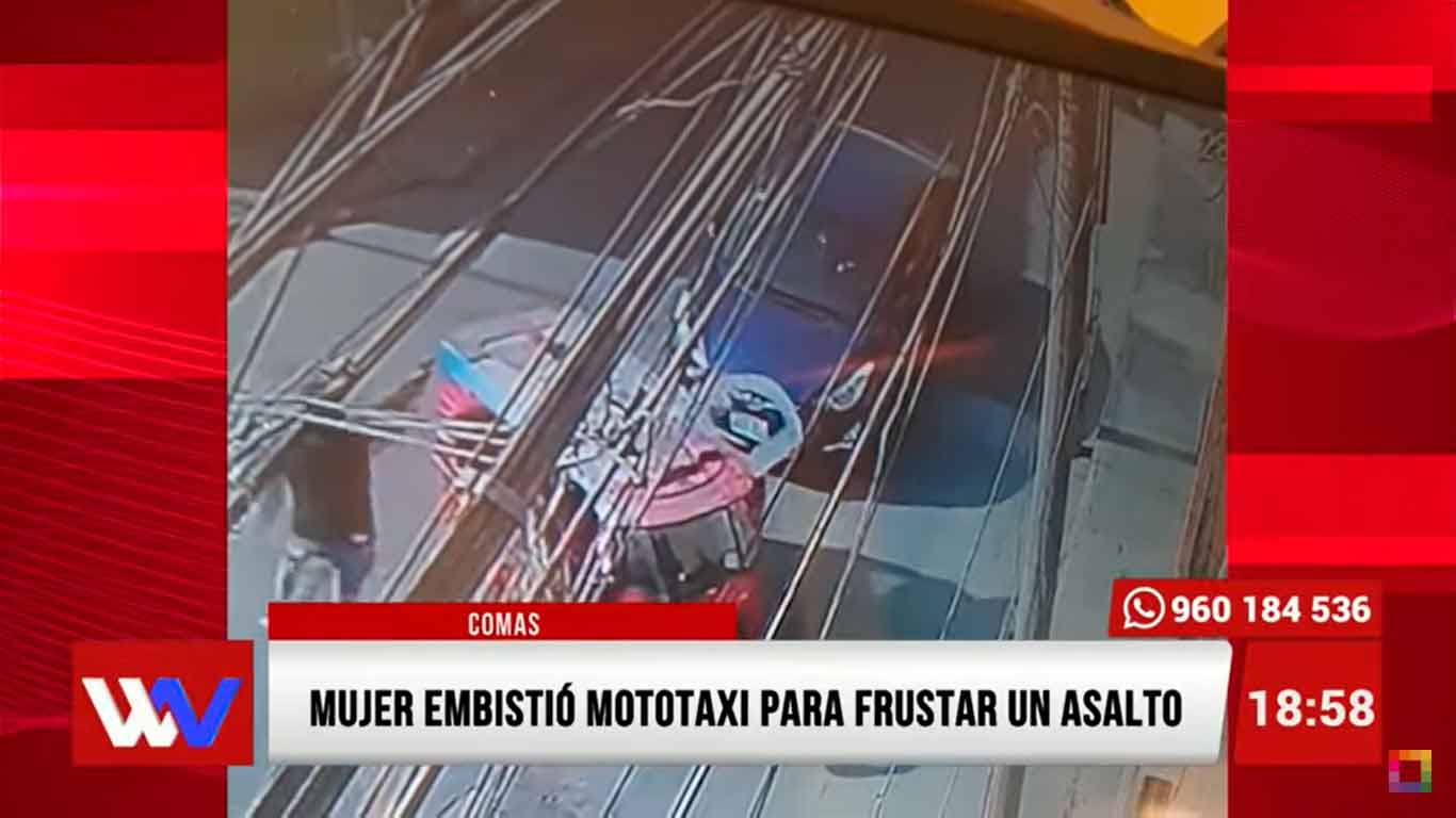 Mujer embistió mototaxi para frustrar un asalto