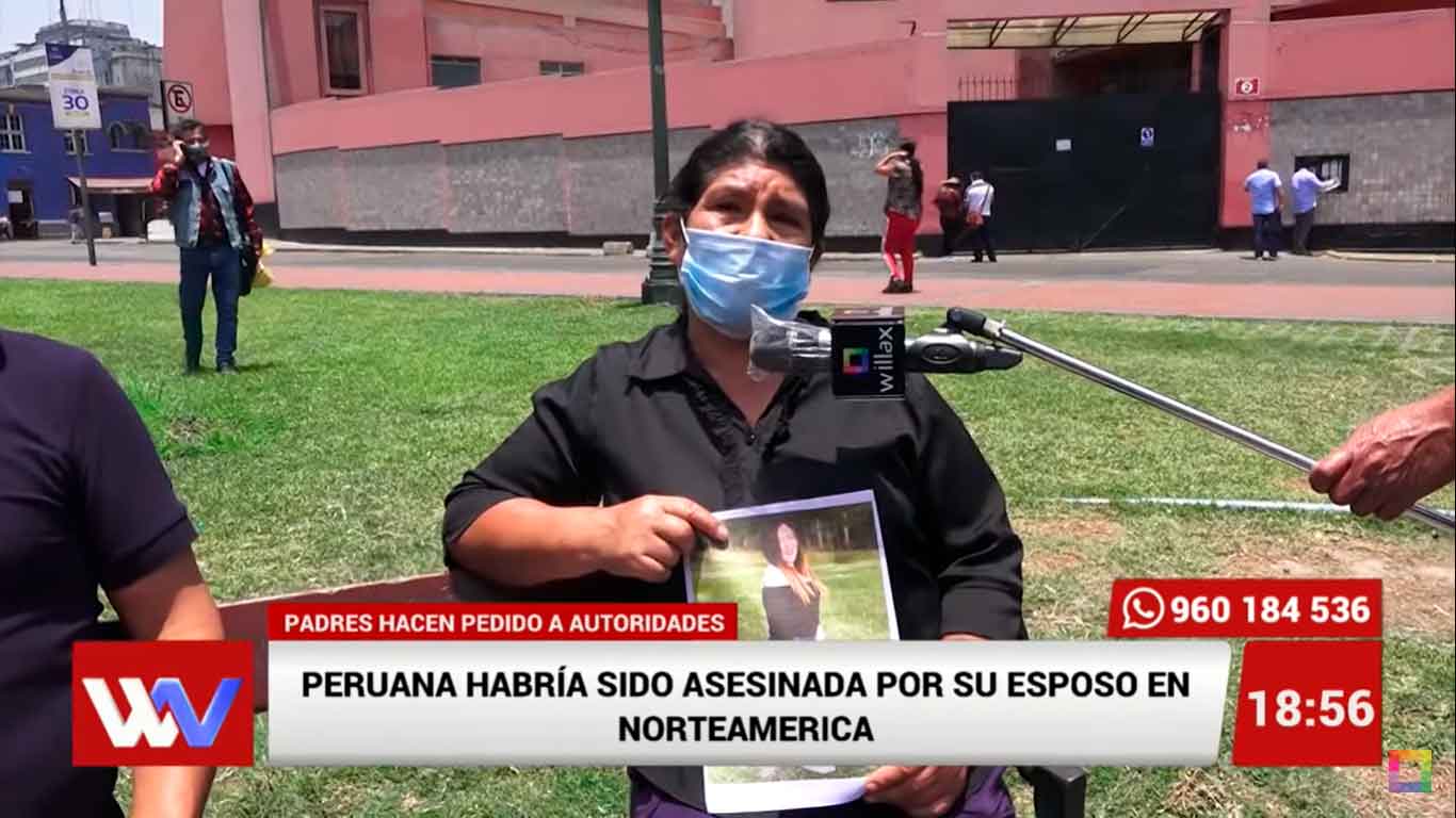 Portada: Peruana habría sido asesinada por su esposo en Norteamérica