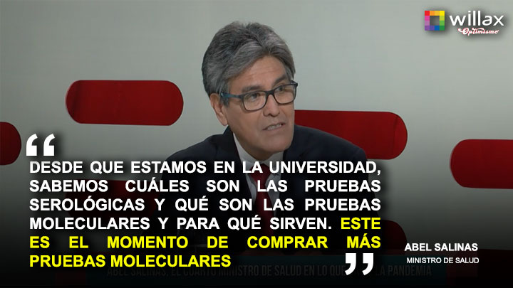 Abel Salinas: "Vamos a cambiar la estrategia y compraremos más pruebas moleculares"