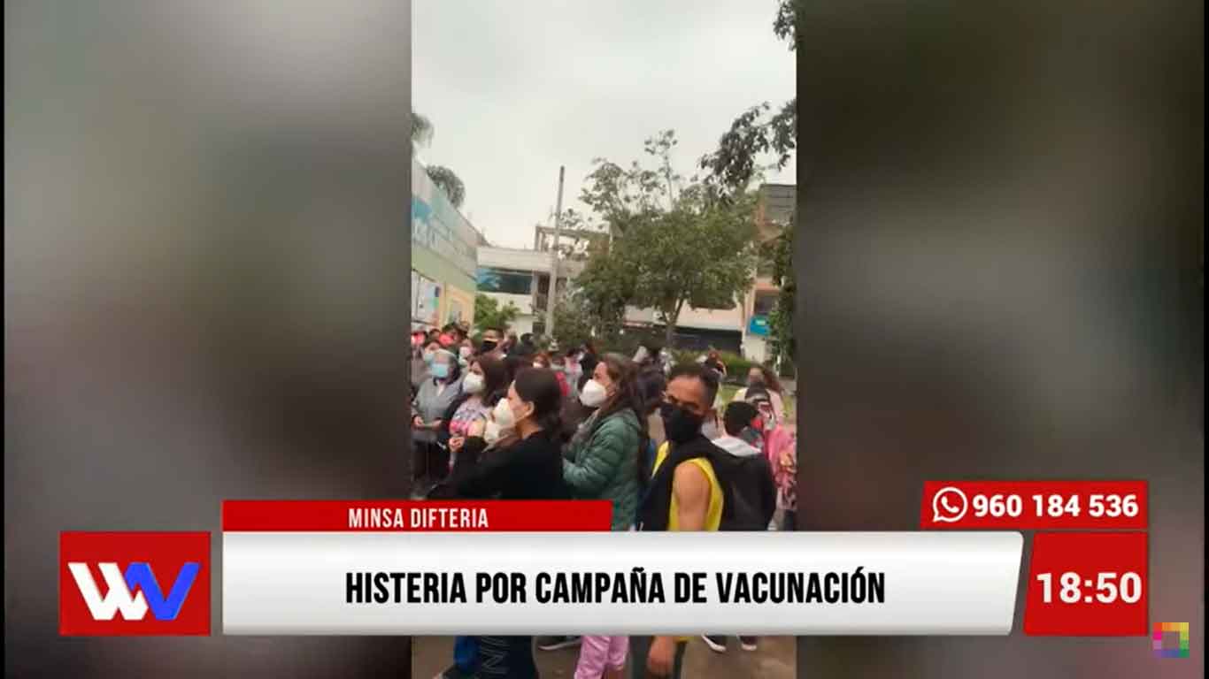 Histeria por campaña de vacunación contra difteria