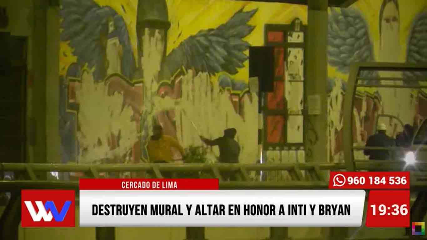 Destruyen mural y altar en honor a Inti y Bryan