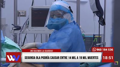 Portada: Segunda ola podría causar entre 14 mil a 19 mil muertos