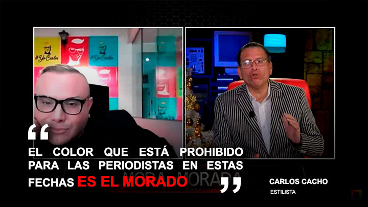 Carlos Cacho: "El color que está prohibido para las periodistas en estas fechas es el morado"