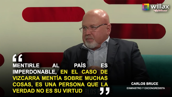 Portada: Carlos Bruce: "Mentirle al país es imperdonable, Vizcarra mentía en muchas cosas"