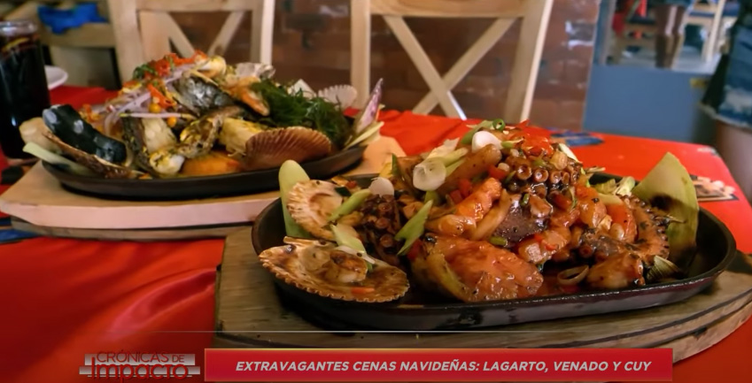 Extravagantes cenas navideñas: Lagarto, venado y cuy