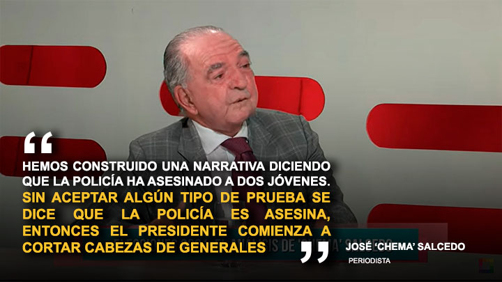 Portada: José Chema Salcedo: "Sin aceptar algún tipo de prueba se dice que la policía es asesina"