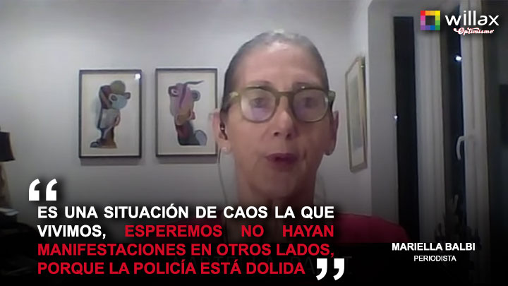 Mariella Balbi sobre protestas en Ica: "Es una situación de caos la que vivimos"