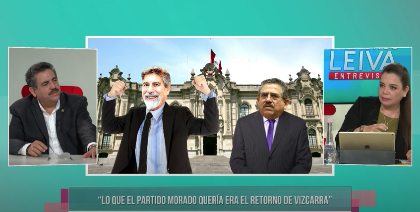 Manuel Merino: “Están invadiendo las oficinas del Estado con personas del Partido Morado”