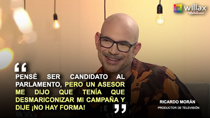 Ricardo Morán sobre su paso en la política: "El asesor me dijo que había que desmariconizar la campaña".