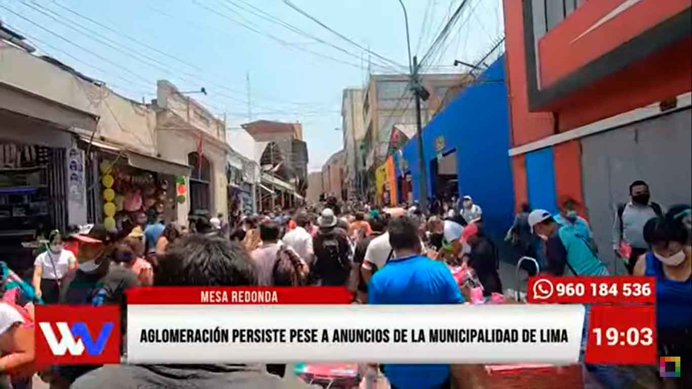 Portada: Aglomeración persiste pese a anuncios de la Municipalidad de Lima