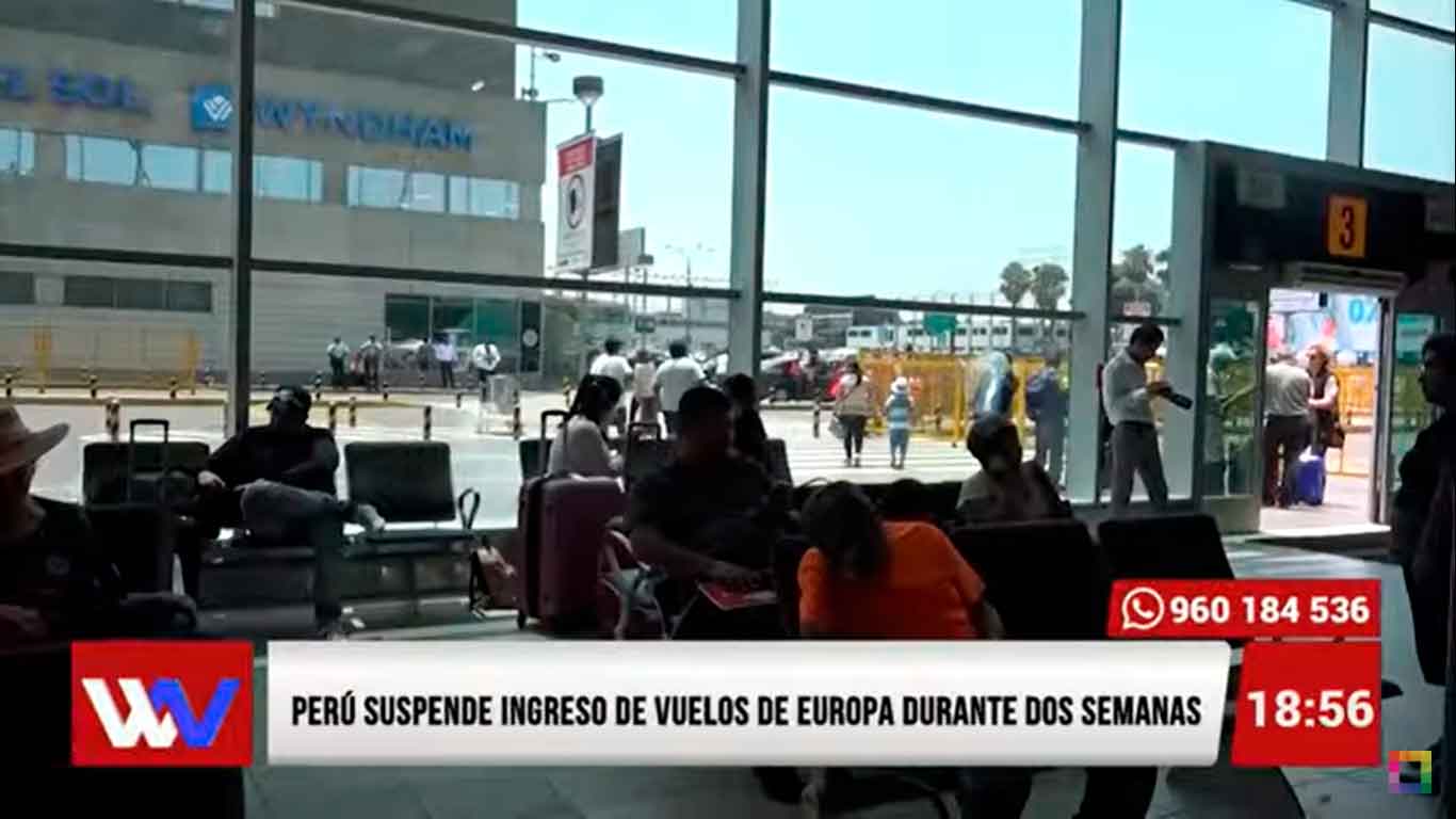 Portada: Suspenden vuelos internacionales por dos semanas