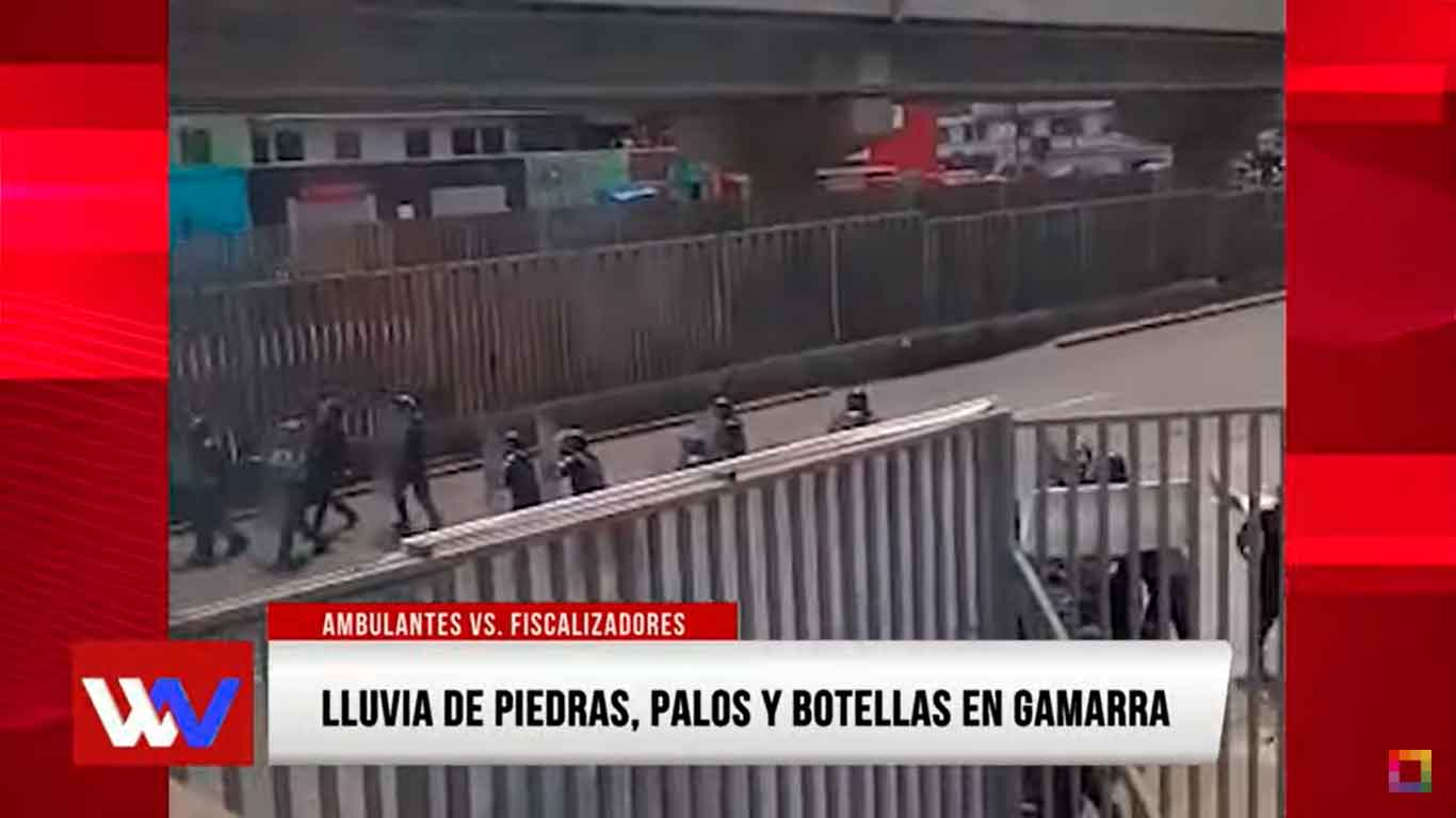 Lluvia de piedras, palos y botellas en Gamarra