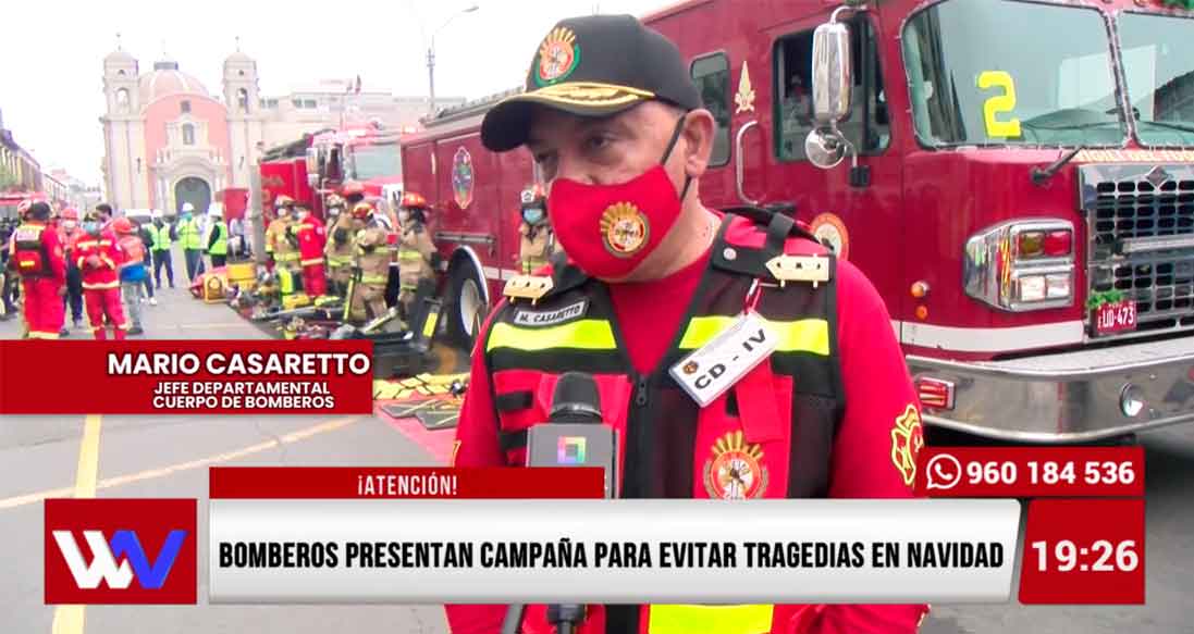 Bomberos presentan campaña para evitar tragedias en Navidad