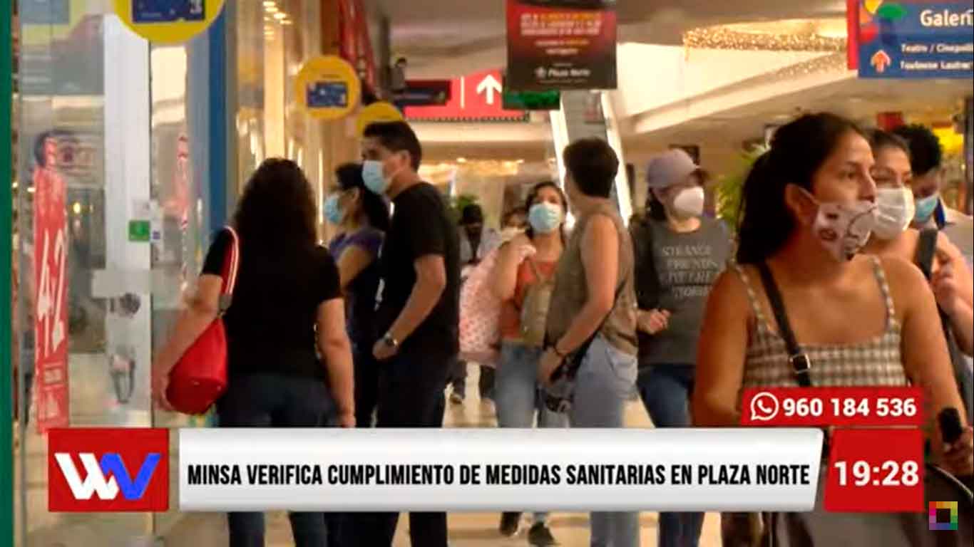 Portada: Minsa verifica cumplimiento de medidas sanitarias en Plaza Norte