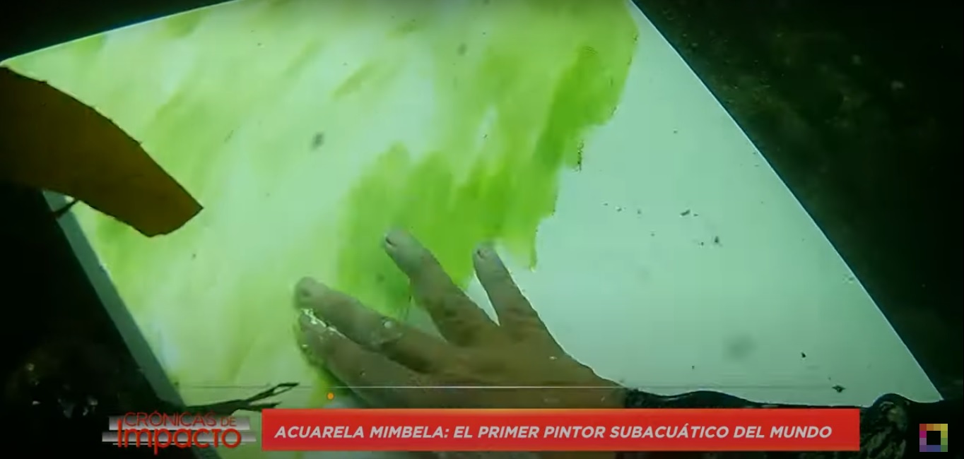 Crónicas de impacto: Acuarela Mimbela, el primer pintor subacuático del mundo