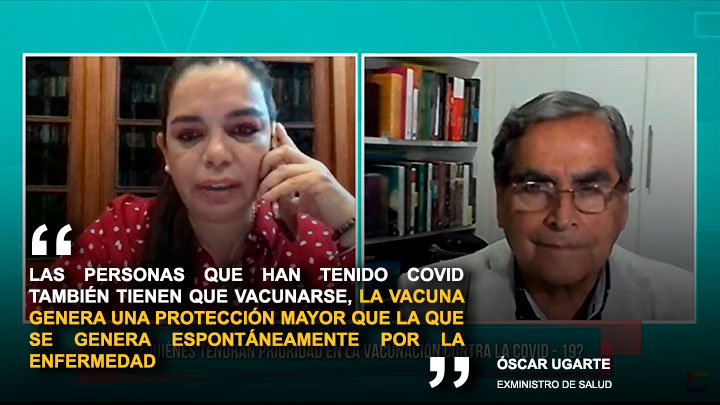 Óscar Ugarte: "Las personas que han tenido covid también tienen que vacunarse"